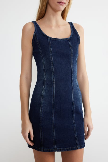 Damen Midi-Kleid, ärmellos, lässig/figurbetont - Image 3
