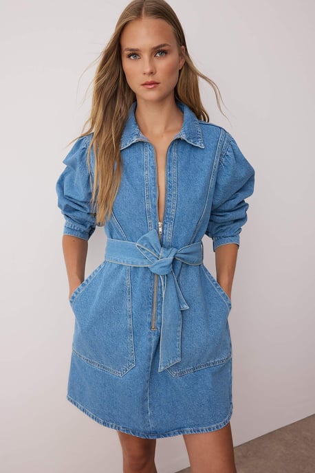 Damen-Midikleid, lang, gerade geschnitten, lässig/alltagstauglich - Image 1