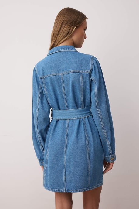 Damen-Midikleid, lang, gerade geschnitten, lässig/alltagstauglich - Image 3