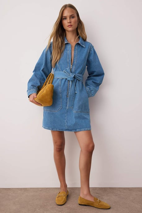 Damen-Midikleid, lang, gerade geschnitten, lässig/alltagstauglich - Image 4