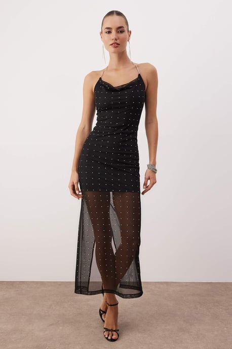 Ärmelloses, figurbetontes Maxi-Cocktailkleid für Damen - Image 4