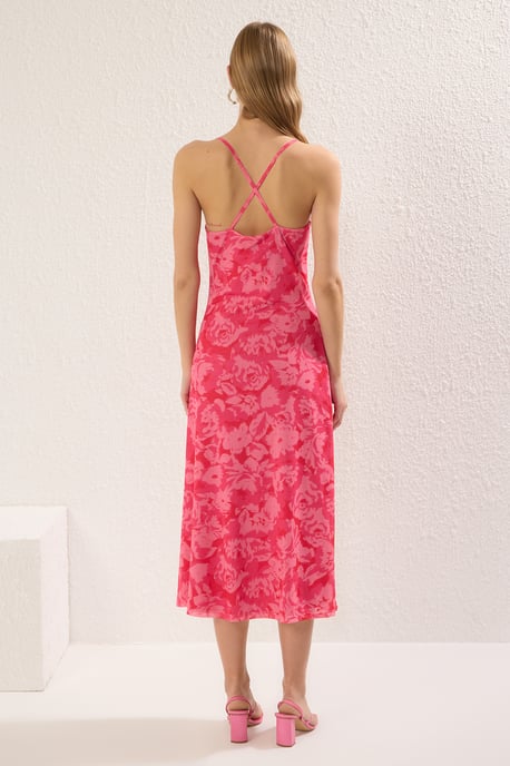 Damen-Maxikleid mit Blumenmuster, locker und lässig/für den Alltag - Image 3