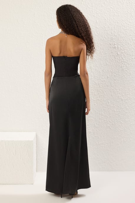 Gerade geschnittenes, ärmelloses, tailliertes Maxi-Cocktailkleid für Damen - Image 3