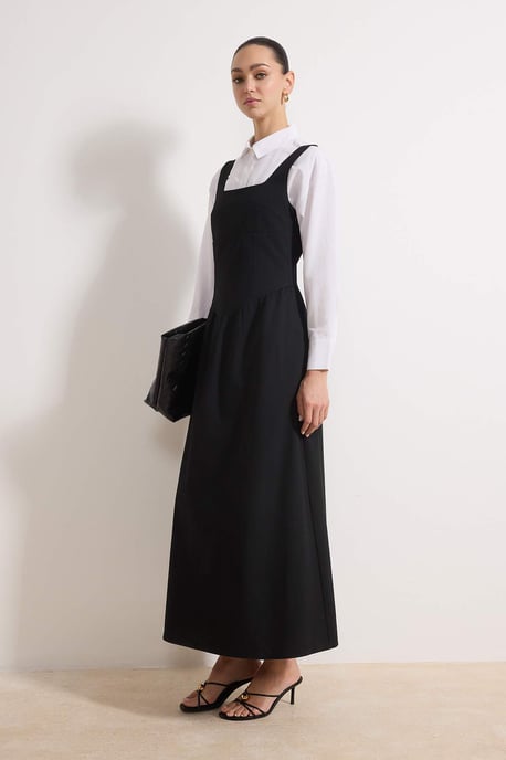 Damen Maxikleid, ärmellos, flach, lässig/alltagstauglich, Skaterkleid mit Hijab-Schnitt - Image 4