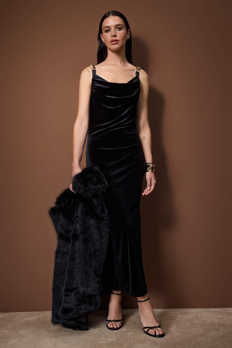 Elegantes, ärmelloses Maxikleid für Damen, figurbetont, gerade geschnitten, für den Abend - Image 1