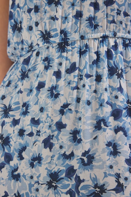 Damen-Maxikleid in Marineblau mit Paisley-Muster, ärmellos, lässig/alltagstauglich - Image 2