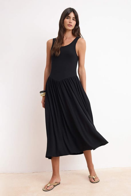 Turkishsouq ärmelloses Maxikleid im Skater-Stil, flach geschnitten - Schwarz - Image 1