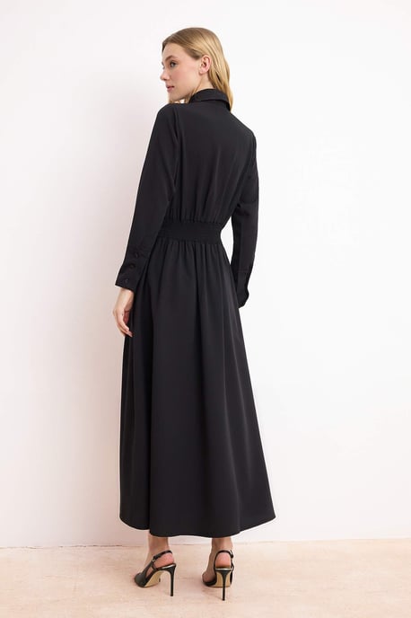 Langes, flaches Maxikleid für Damen, lässig/alltagstauglich, A-Linien-Schnitt, Hijab-Stil - Image 3