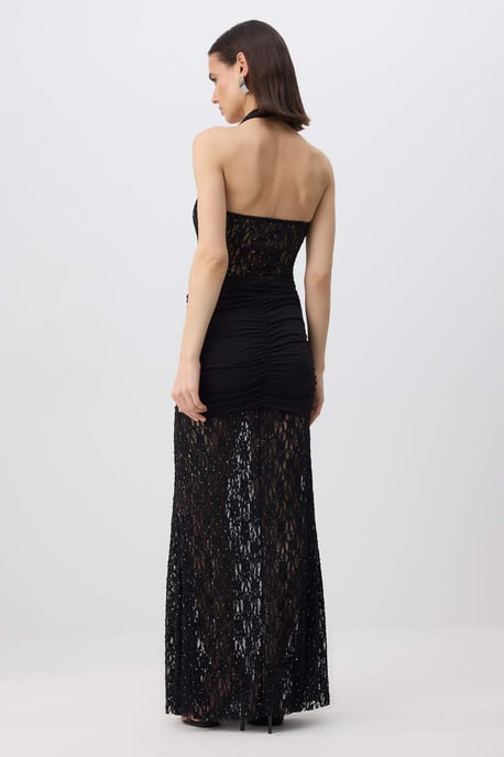 Damen-Maxikleid, ärmellos, schick/nachtskleid mit Fischmuster, Abend- und Ballkleid - Image 3