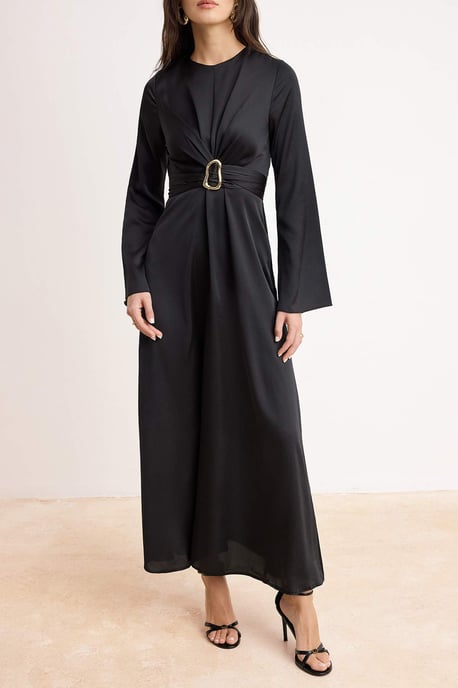 Elegantes, langes, flaches Maxikleid für Damen/Nachtkleid in A-Linie, dezentes Abendkleid - Image 2