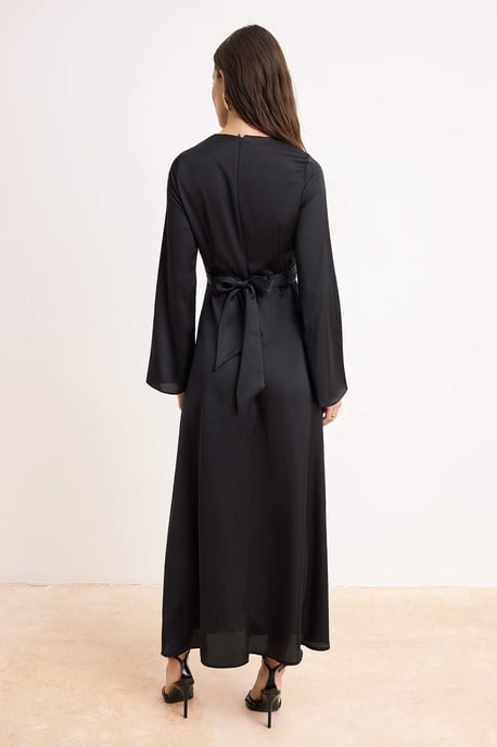 Elegantes, langes, flaches Maxikleid für Damen/Nachtkleid in A-Linie, dezentes Abendkleid - Image 3