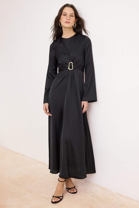 Elegantes, langes, flaches Maxikleid für Damen/Nachtkleid in A-Linie, dezentes Abendkleid - Image 4