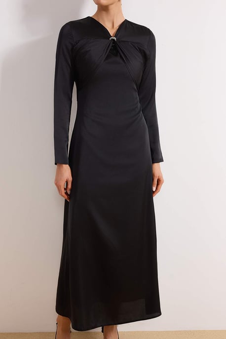 Elegantes, langes, flaches Maxikleid für Damen/Nachtkleid in A-Linie, dezentes Abendkleid - Image 2
