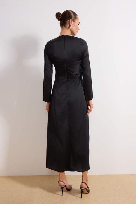 Elegantes, langes, flaches Maxikleid für Damen/Nachtkleid in A-Linie, dezentes Abendkleid - Image 3