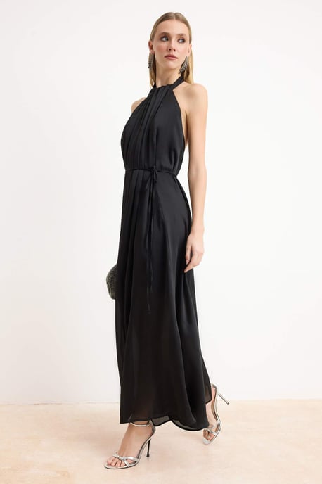 Elegantes, ärmelloses Maxikleid mit Blumenmuster und A-Linie für Damen – perfekt für den Abend. - Image 2
