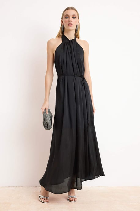 Elegantes, ärmelloses Maxikleid mit Blumenmuster und A-Linie für Damen – perfekt für den Abend. - Image 4