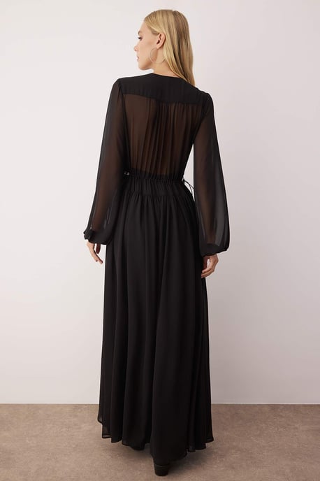 Langes, flaches Damen-Maxikleid im Freizeit-/Skater-Stil - Image 3
