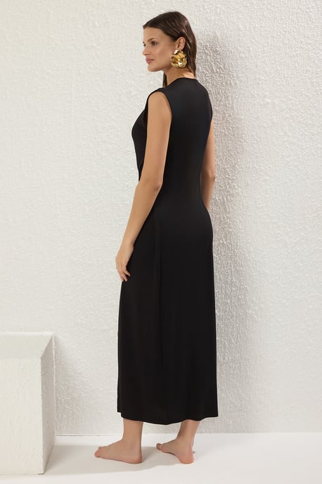 Damen Maxikleid, gerade geschnitten, locker fallend, übergroß, Strandkleid - Image 3