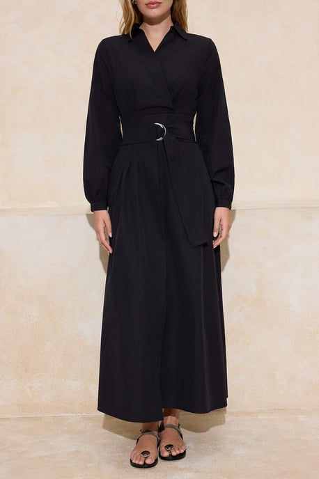 Langes, flaches Maxikleid für Damen, lässig/alltagstauglich, A-Linien-Schnitt, Hijab-Stil - Image 2