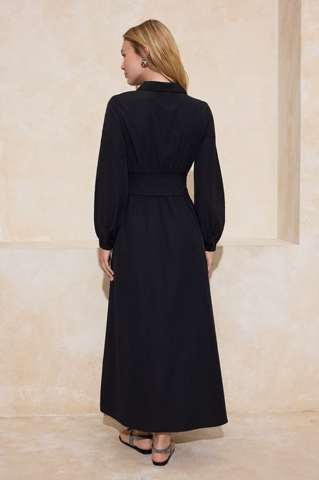 Langes, flaches Maxikleid für Damen, lässig/alltagstauglich, A-Linien-Schnitt, Hijab-Stil - Image 3