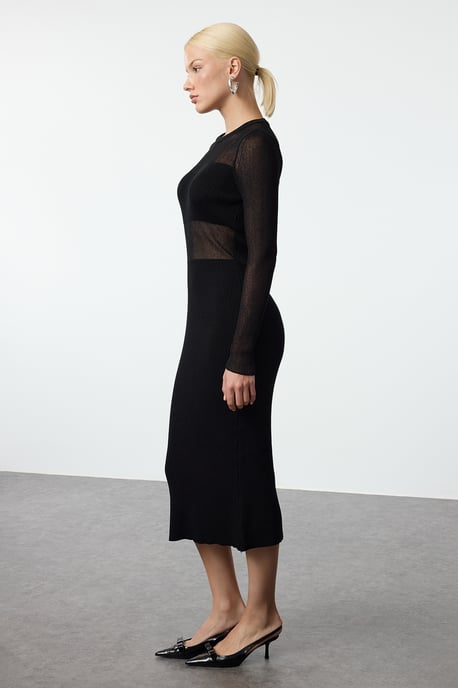 Langes, flaches, lässiges/schlankes Maxikleid für Damen - Image 4