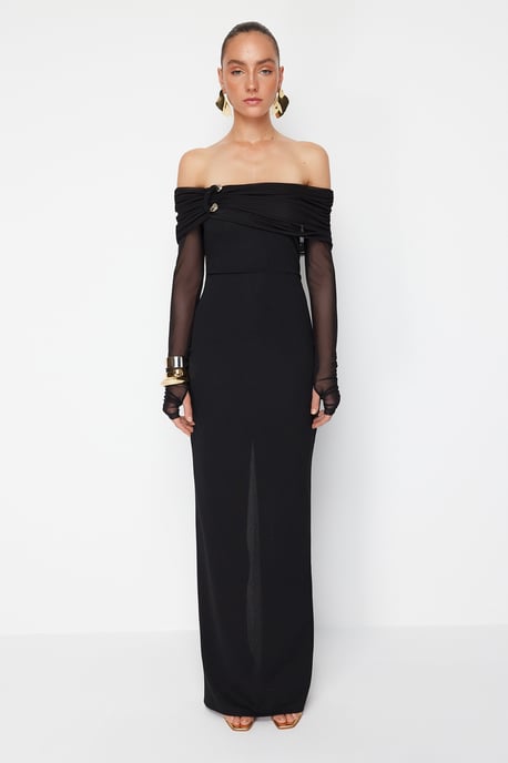 Unifarbenes, langes Maxikleid für Damen, ideal für Abschlussball oder Abiball, figurbetont, perfekt geschnitten - Image 1