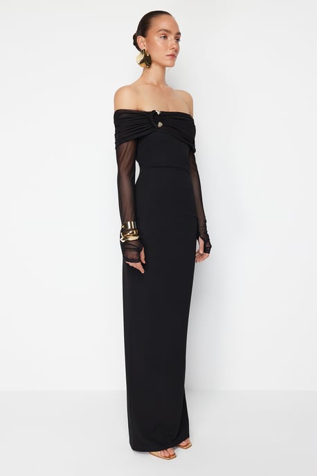 Unifarbenes, langes Maxikleid für Damen, ideal für Abschlussball oder Abiball, figurbetont, perfekt geschnitten - Image 3