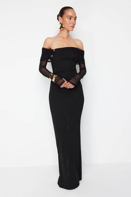 Unifarbenes, langes Maxikleid für Damen, ideal für Abschlussball oder Abiball, figurbetont, perfekt geschnitten - Image 4