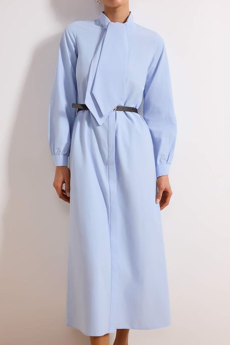 Langes, flaches Maxikleid für Damen, lässig/alltagstauglich, A-Linien-Schnitt, Hijab-Stil - Image 3