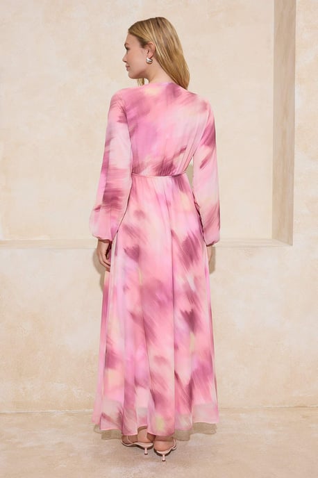 Langes, lässiges/alltagstaugliches Maxikleid mit Farbverlauf und A-Linien-Schnitt, Hijab-Stil - Image 3