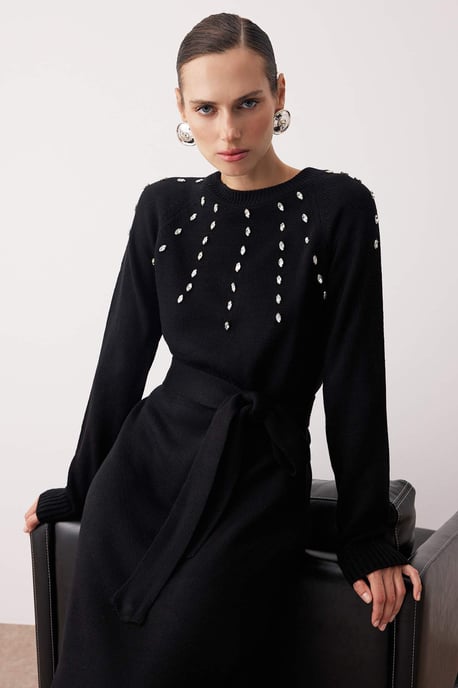 Unifarbene, lange, elegante A-Linien-Abendkleider für Damen - Image 1