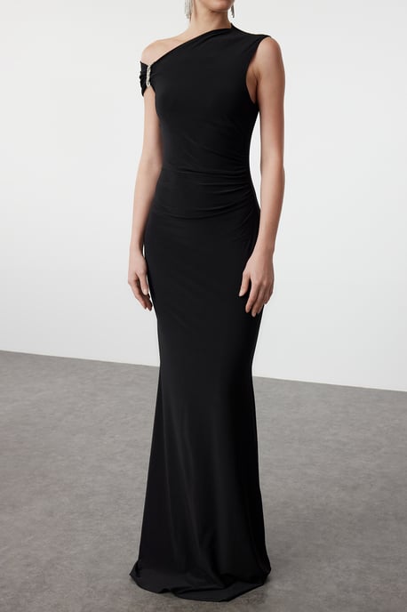 Unifarbenes, langes Maxikleid für Damen, ideal für Abschlussball oder Abiball, figurbetont, perfekt geschnitten - Image 2