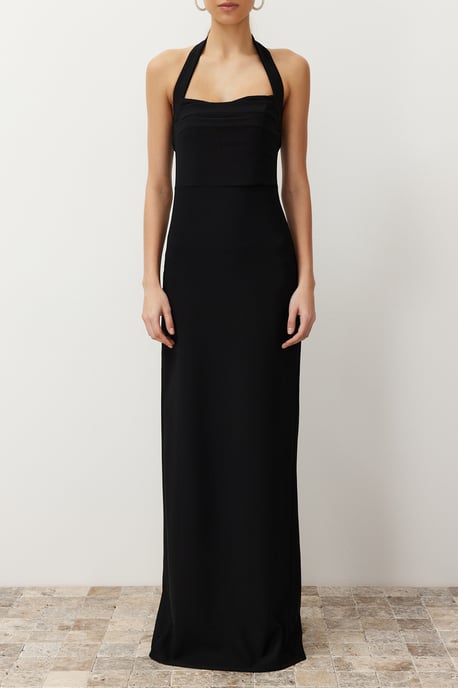 Langes, figurbetontes Abendkleid für Damen, einfarbig, ideal für Abschlussball und Abiball - Image 3