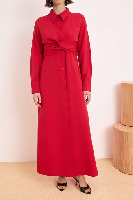 Langes, flaches Maxikleid für Damen, lässig/alltagstauglich, A-Linien-Schnitt, Hijab-Stil - Image 2