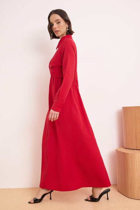 Langes, flaches Maxikleid für Damen, lässig/alltagstauglich, A-Linien-Schnitt, Hijab-Stil - Image 6