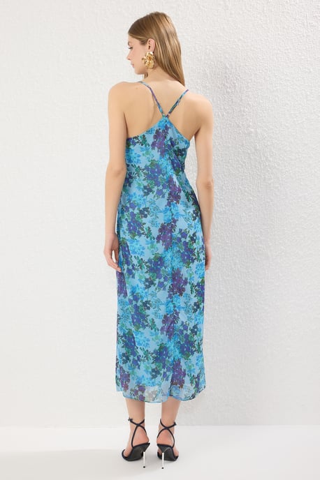 Damen-Maxikleid mit Blumenmuster, locker fallend, für Tag und Nacht - Image 3