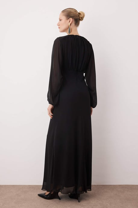 Unifarbenes, langes Maxikleid für Damen, Cocktailkleid, Abendkleid & Ballkleid - Image 3
