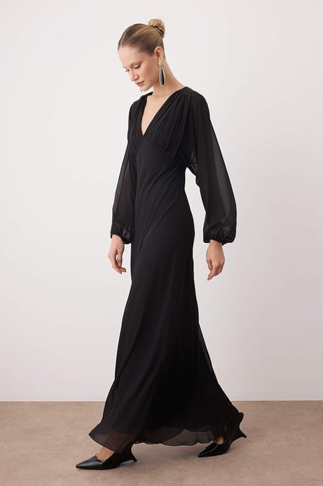 Unifarbenes, langes Maxikleid für Damen, Cocktailkleid, Abendkleid & Ballkleid - Image 4