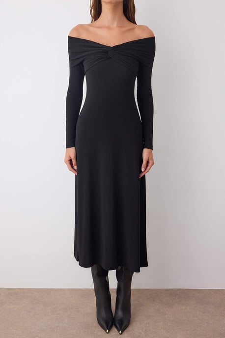 Unifarbenes, langes, elegantes A-Linien-Maxikleid für Damen/Abendkleid - Image 2