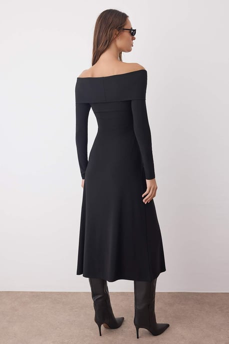 Unifarbenes, langes, elegantes A-Linien-Maxikleid für Damen/Abendkleid - Image 3