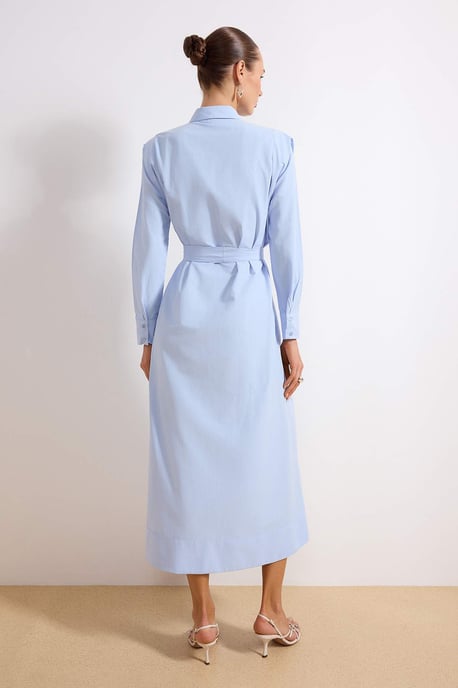 Langes, flaches Maxi-Kleid für Damen, lässig/alltagstauglich, Skater-Stil, Hijab-Kleid - Image 3