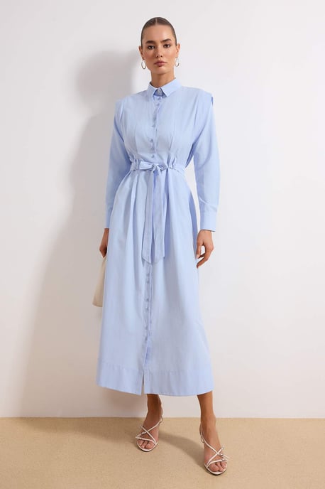 Langes, flaches Maxi-Kleid für Damen, lässig/alltagstauglich, Skater-Stil, Hijab-Kleid - Image 5
