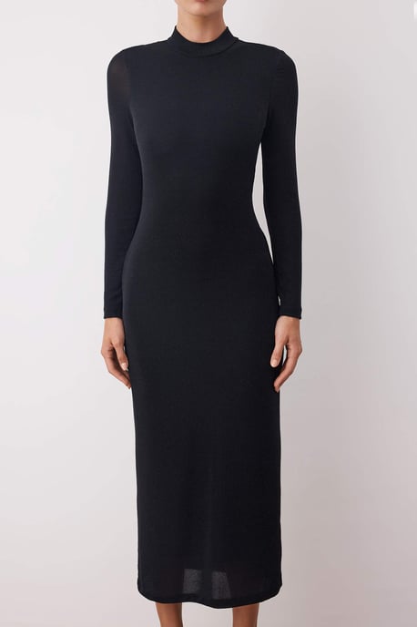Unifarbenes, langes, figurbetontes Maxikleid für Damen, ideal für Abschlussfeiern oder Ball. - Image 2