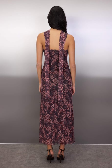 Damen Maxikleid mit Tiermotiv, ärmellos, elegant/figurbetont, für den Abend - Image 3