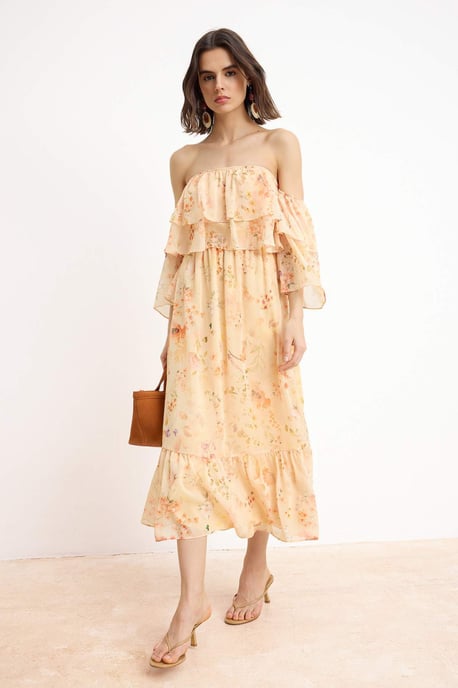 Damen-Maxikleid mit Blumenmuster, ärmellos, für Tag und Nacht - Image 1