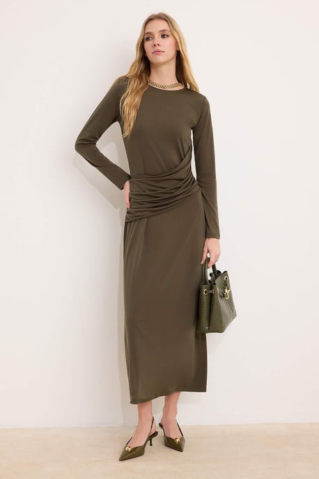 Langes, flaches, elegantes, figurbetontes Hijab-Kleid für Damen/Nachtkleid - Image 1