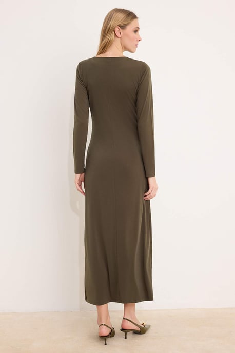 Langes, flaches, elegantes, figurbetontes Hijab-Kleid für Damen/Nachtkleid - Image 3