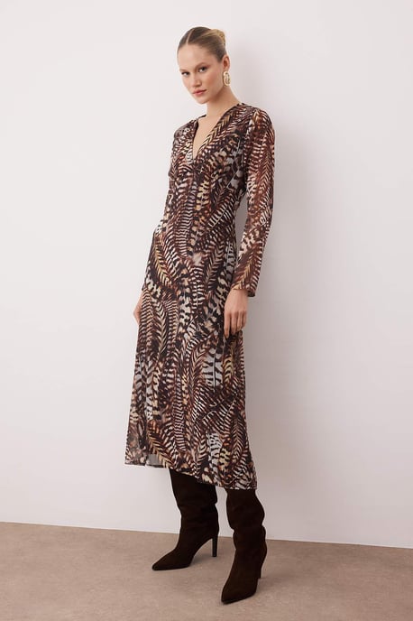 Langes Maxikleid mit Paisleymuster für Damen, A-Linie, perfekt für Abend und Alltag. - Image 4