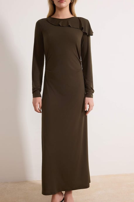 Langes, flaches Maxikleid für Damen, lässig/alltagstauglich, mit Hijab-Schnitt - Image 2