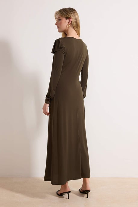 Langes, flaches Maxikleid für Damen, lässig/alltagstauglich, mit Hijab-Schnitt - Image 3